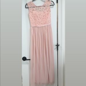 David’s Bridal petal pink bridesmaid/prom dress